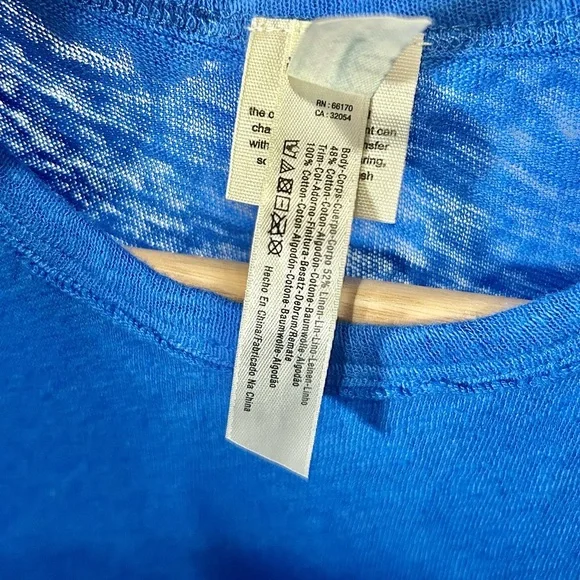 Free People Cotton-Linen Blend Bodysuit, Royal Blue Women’s Size Small, NWT - Picture 7 of 7